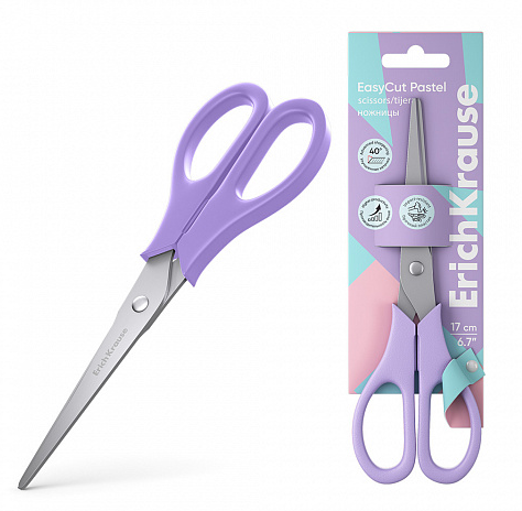 Foarfeca Ek Easy Cut 17 cm, taiere precisa, diverse culori pastel - imagine 7